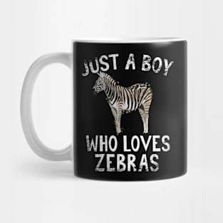 Just A Boy Who Loves Zebras Mug